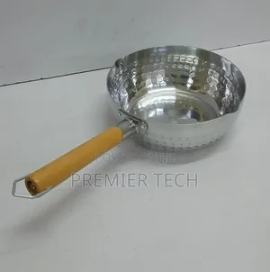 *Stainless Steel Sufuria//Snow// Milk Cookware With Wooden Handle