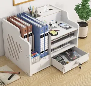 Diy White Wooden Desktop Organizer