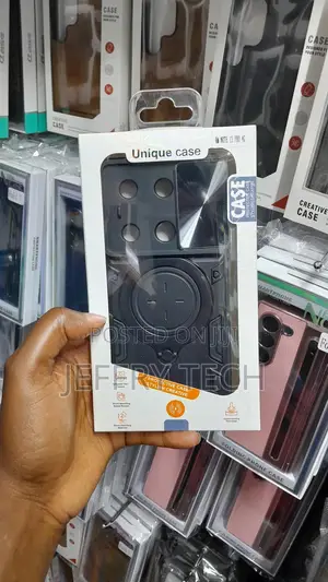 Cotni Magnetic Ring Hard Camshield Case for Redmi Note 13 Pro 4g -Blac