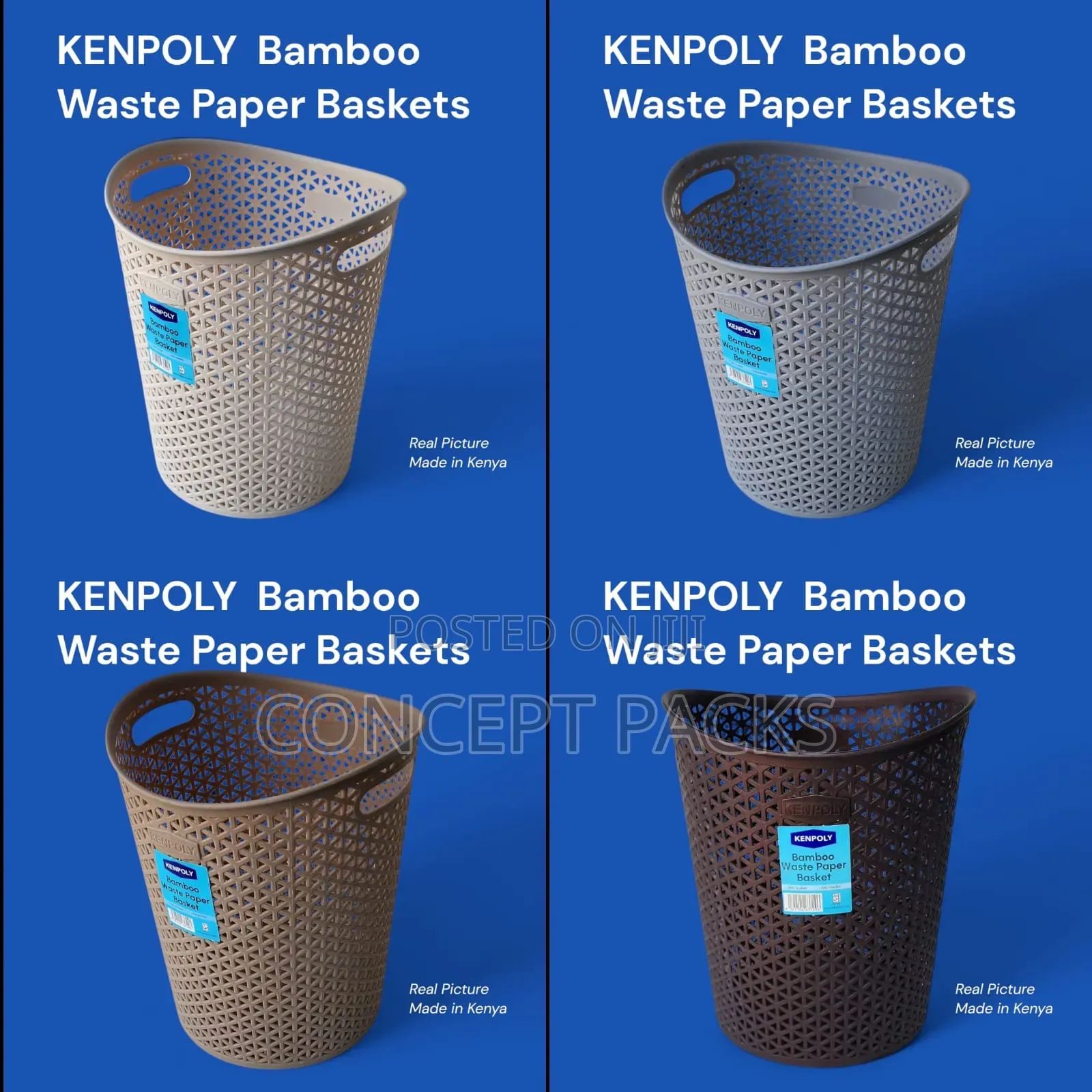 Kenpoly Bamboo Waste Paper Basket