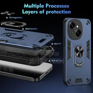 Tecno Pop 9 Shockproof Armor Magnetic Ring Stand Cover Case.
