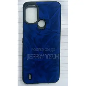 Nokia C21 Plus, Blue Leather Classy Fashion Cover Case./