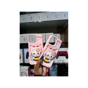 iPhone 16 Pro Max 3d Bee Hello Kitty Face Grip Tok Holder Cartoon Fanc