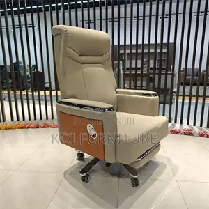 Office Chair; High Back Heavy Leather Ceo Chair