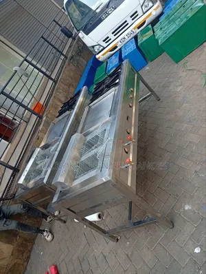 Stainless Steel Combined Unit Griddle Gas Chip Fryer And Burner.