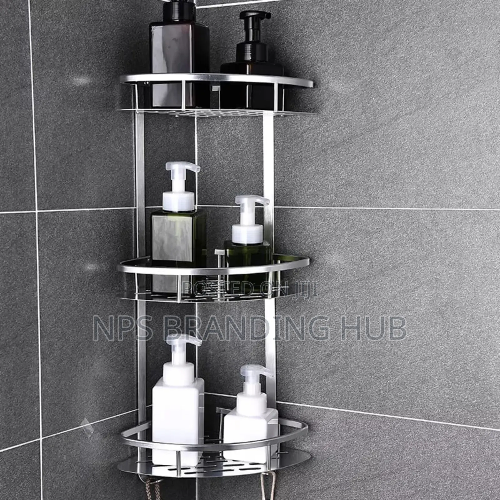 3 Layer Space Bathroom Corner Shelf 61cm*29cm Zn
