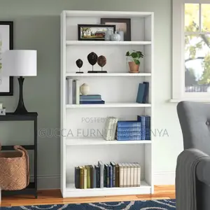 Customized 5-tier Wooden Shelving Bookshelf