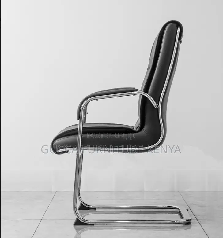 Executive Leather High-back Visitor's Chair