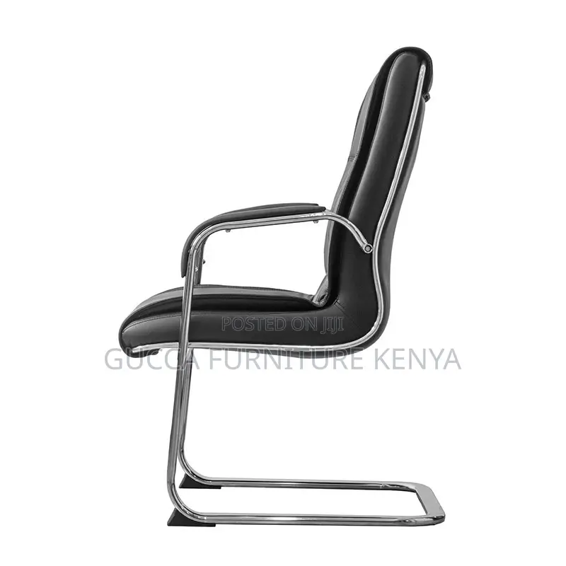 Executive Leather High-back Visitor's Chair