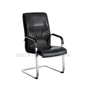 Executive Leather High-back Visitor's Chair