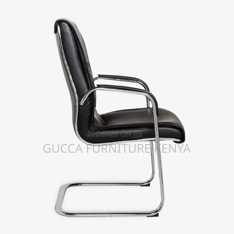 Executive Leather High-back Visitor's Chair
