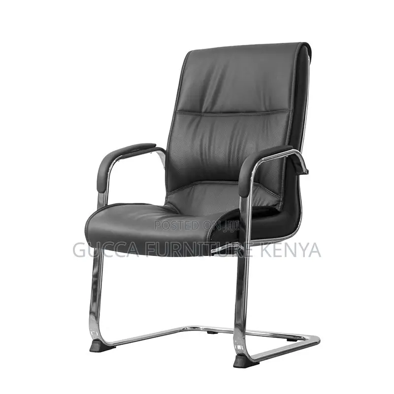 Executive Leather High-back Visitor's Chair