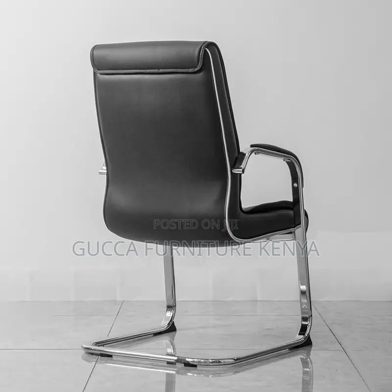 Executive Leather High-back Visitor's Chair