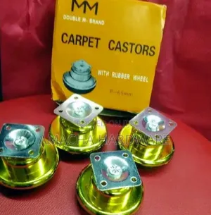Carpet Castors With Rubber Wheels