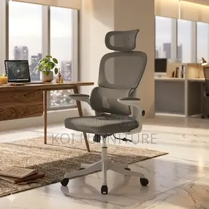 Office Chair; Ergonomic High Back Fabric Executive Office Seat