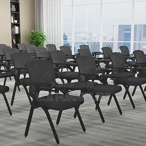 Office Chair; Mid Backrest School Office Chair With Writing Pad