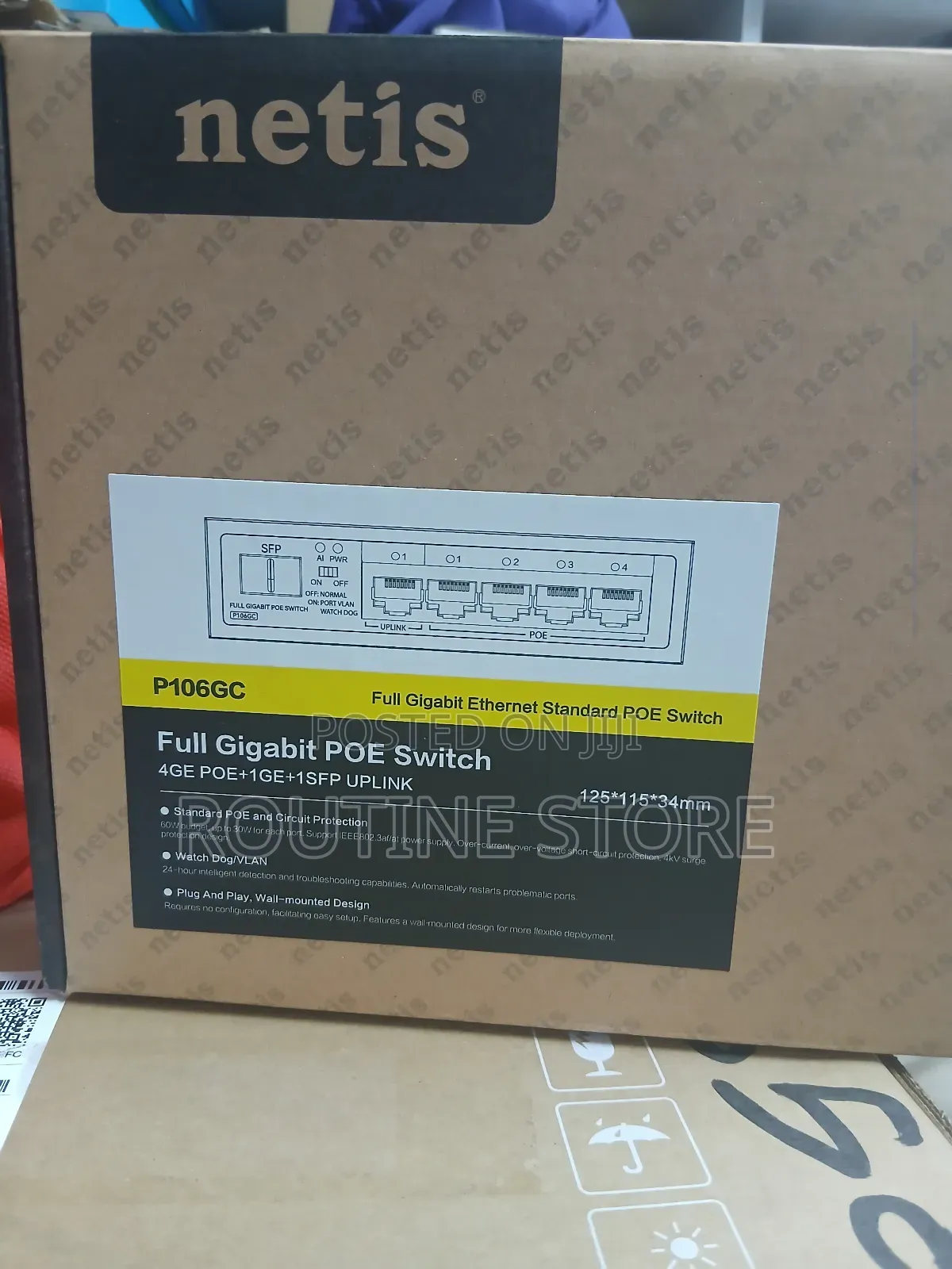Netis Full Gigabit Ethernet Standard Poe Switch 4port