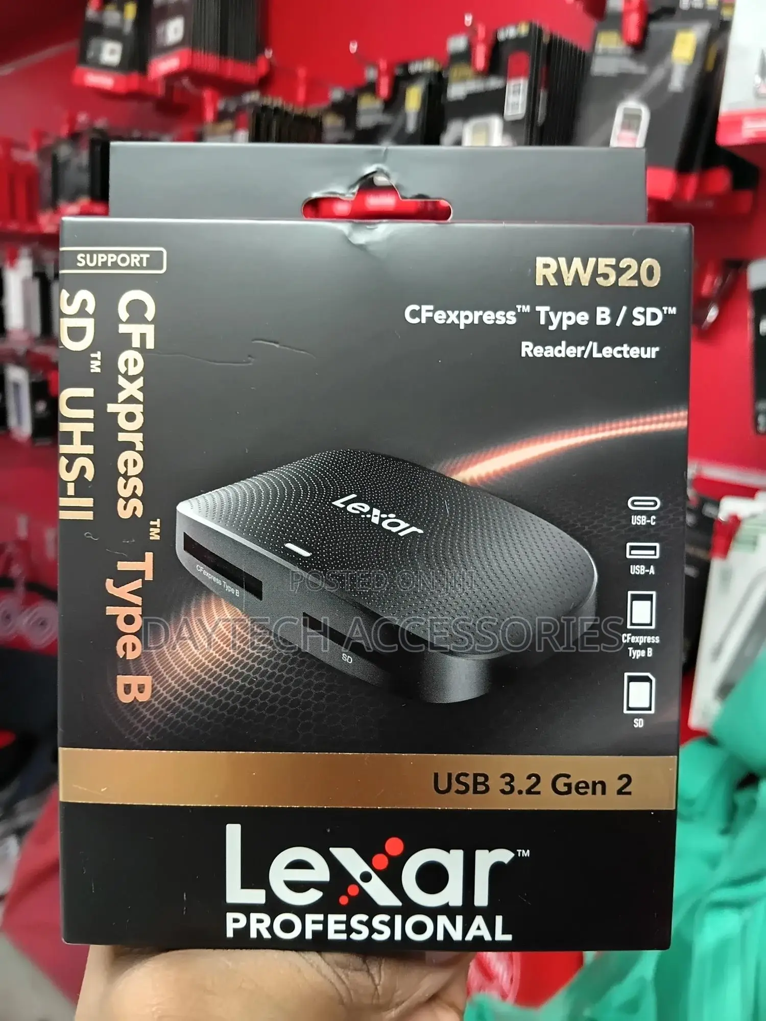 Lexar Cfexpresstm Type B / SDTM Usb 3.2 Gen 2 Reader - Black