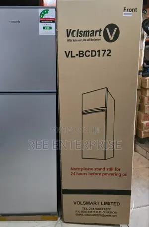 Silver Volsmart 172litres Double Door Refrigerator