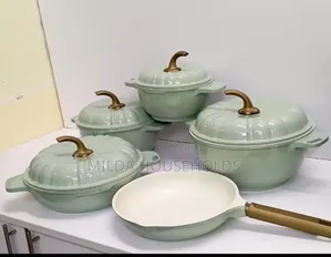 9 PCS Usfe Pumpkin Granite Cookware Set