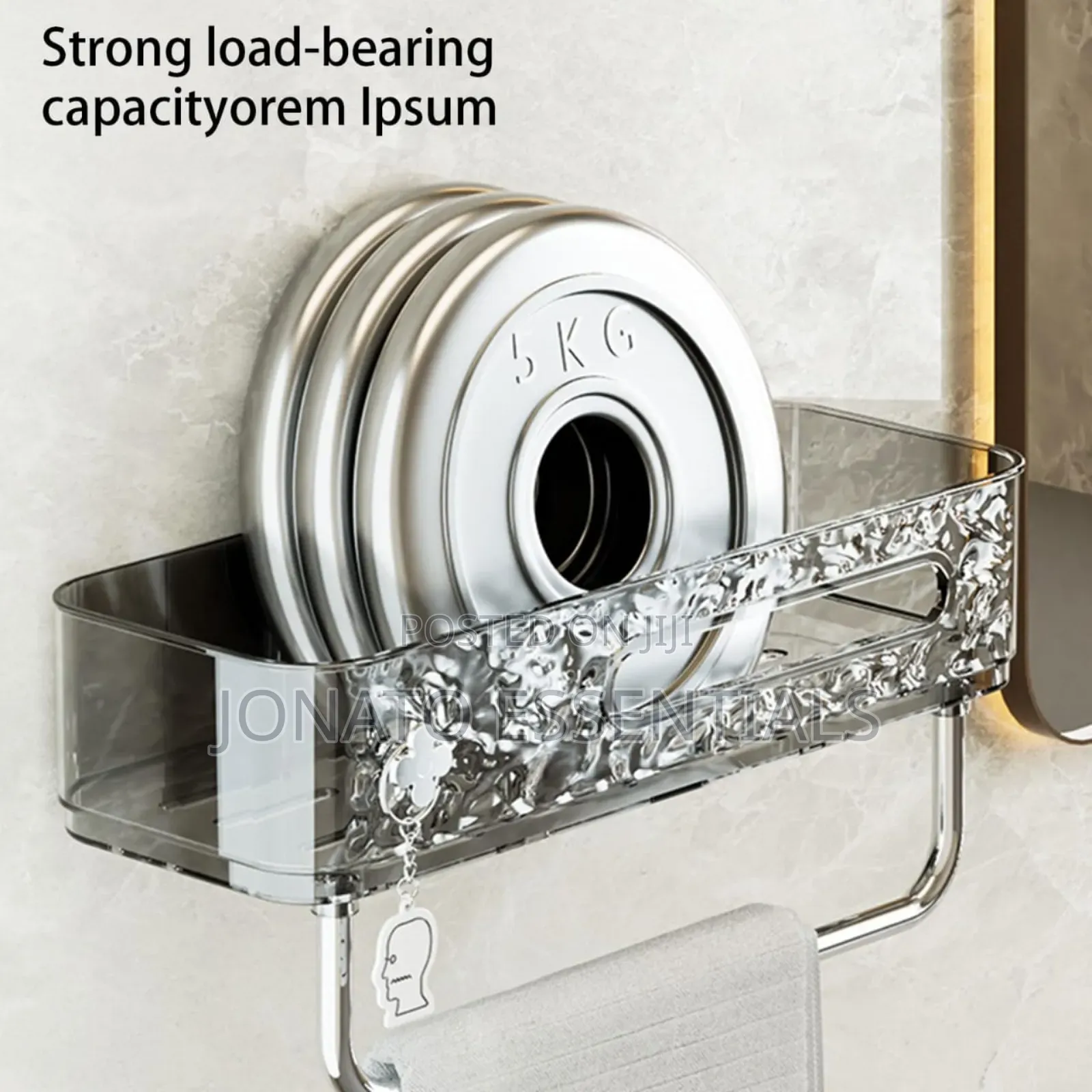 No-Drill Luxury Acrylic Bathroom Organizer - Clear Shower Caddy