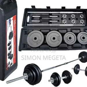 50kgs York Dumbbell Set With Barbell
