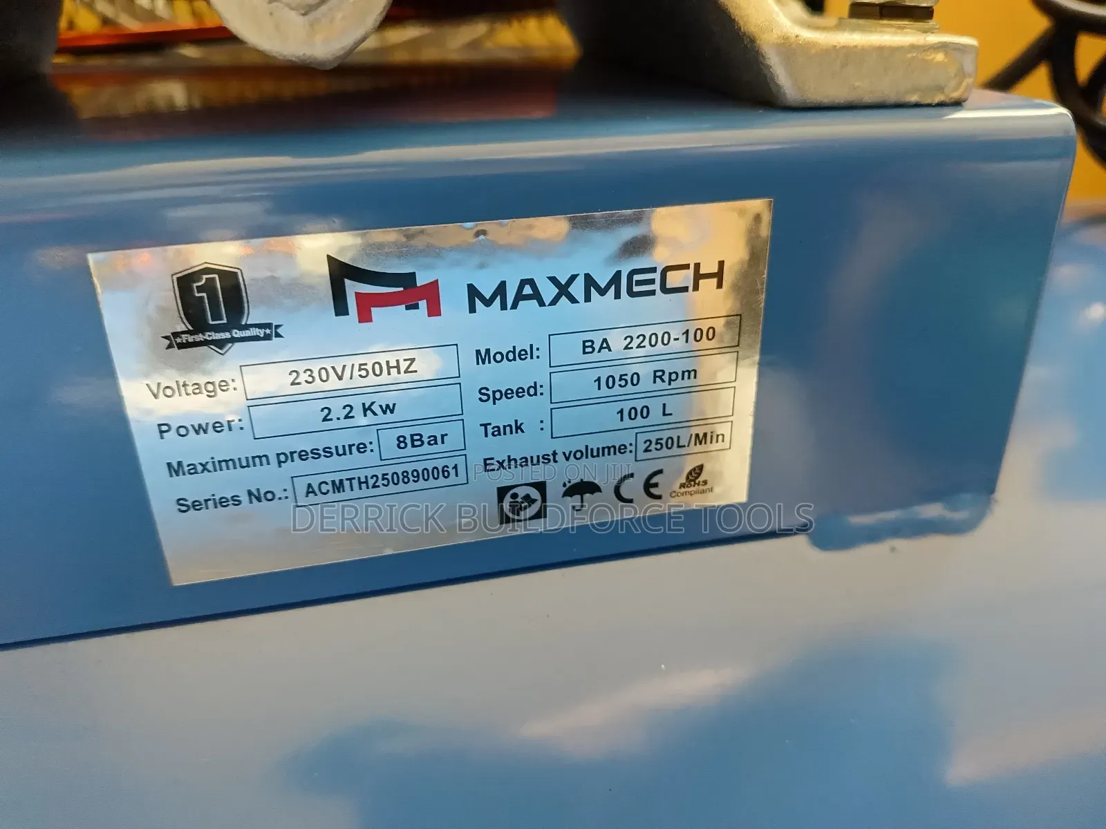 100l Maxmech Electric Air Compressor