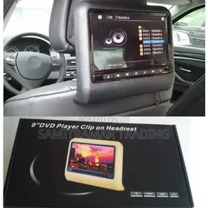 Universal 9" Car Clip-on Active Headrest Monitor, DVD Player Function