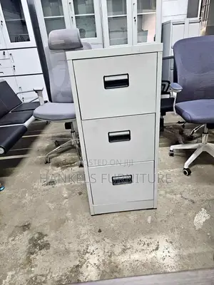 Lockable 3-Drawer Metallic Filing Cabinet for Office