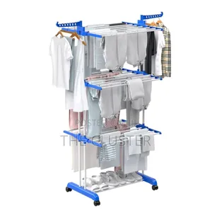 Balcony Clothes Drying Rack With a Shoe Rack