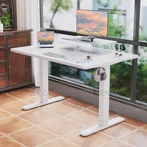 120cm White Electric Sit Stand Adjustable Office Desk