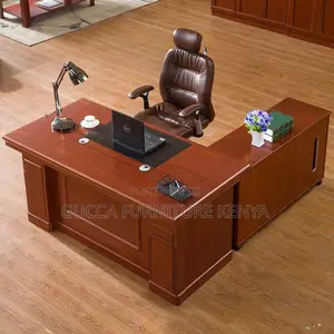 1.4m Executive Mahogany L-shaped Office Desk
