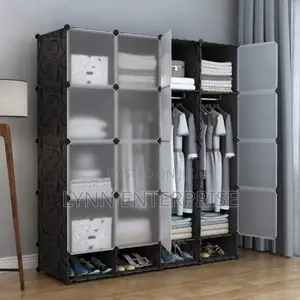 Portable 4- Column Plastic Wardrobes