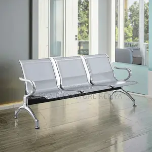 3-link Metallic Office Reception Waiting Bench