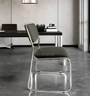 Armless Padded Office Chrome Visitor Chair