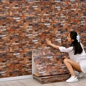 Decorative 3d Tiles Shape Wallpaper.