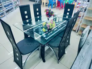 6 Seater Glass Dining Table