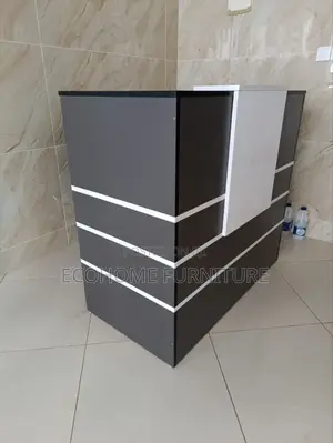 1.4meter Gray Reception Desk