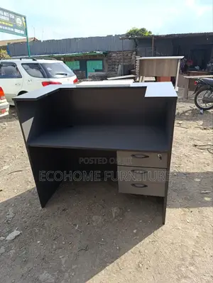 1.4meter Gray Reception Desk