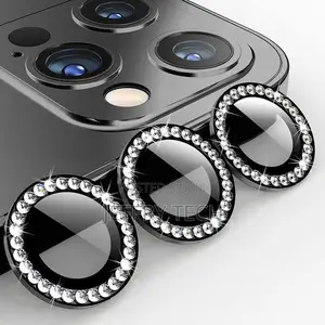 Shiny Diamonds Tempered Glass Lens Protector for iPhone 11,12,13,14,15