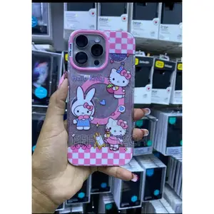 Hello Kitty Cartoon Transparent Glitter Protect Case iPhone 14 Pro Max