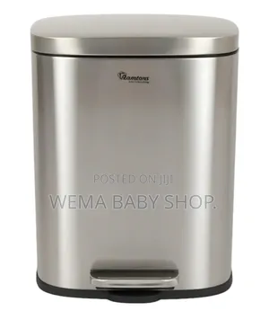 20l Ramtons Stainless Steel Pedal Waste Bin With An Odour-proof Lid.