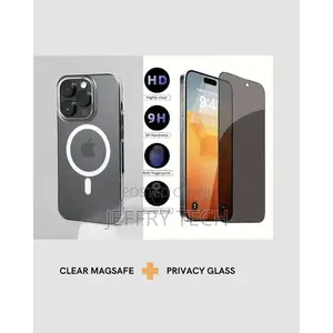 iPhone 14 Pro Max Magsafe Clear Case Privacy Screen Protector Bundle