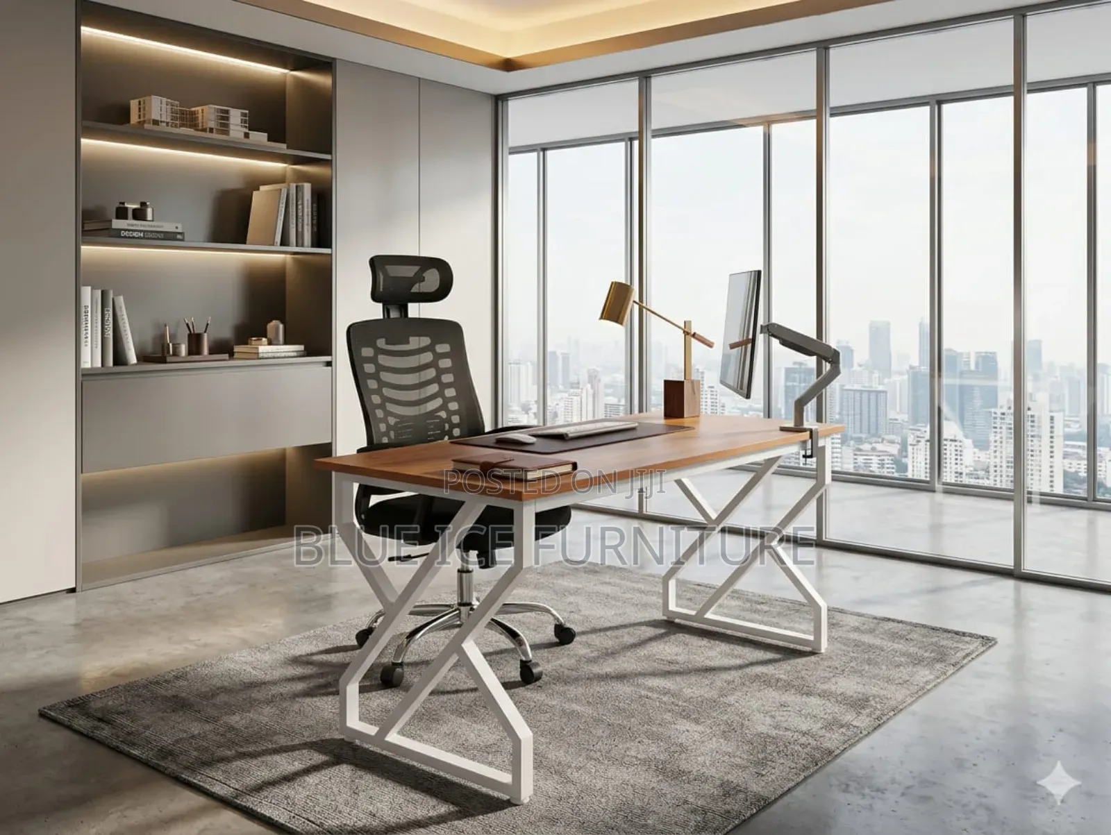 Compact Working Table With Headrest Chair