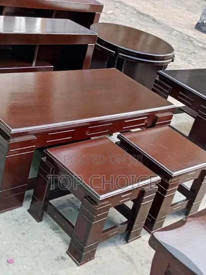 Coffee Table With 2 Stools