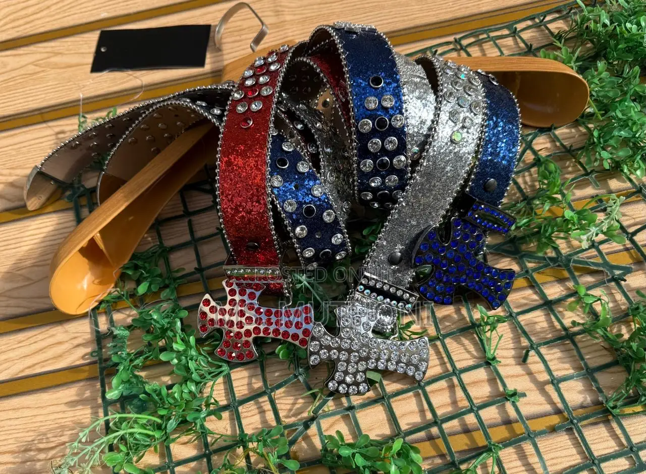 Crystal-Studded B.B Simon Belts