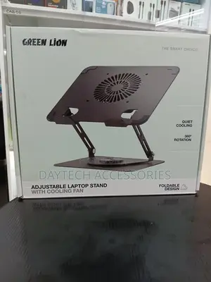 Green Lion Adjustable Laptop Stand With Cooling Fan 2000 RPM 360°