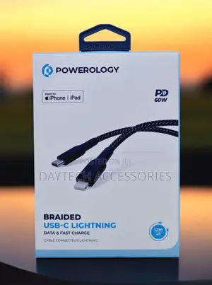 Powerology Braided Usb-C to Lightning Cable 1.2m