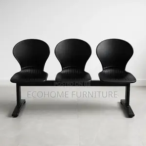 3 Seater Black Visitors Chair
