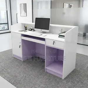 Reception Desk; 1.6m Front Reception Table